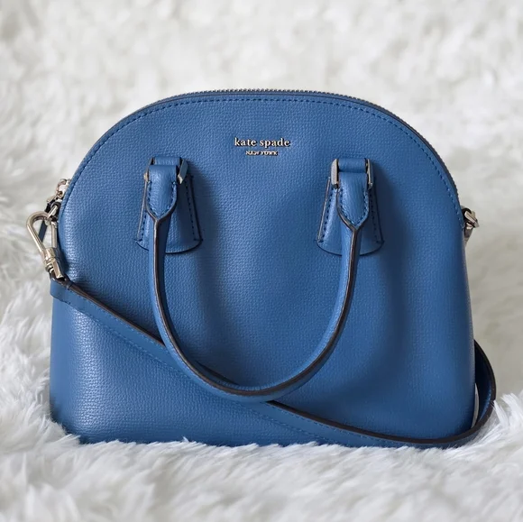 Kate Spade Sylvia Dome Satchel Crossbody Handbag in Blue - Picture 1 of 12